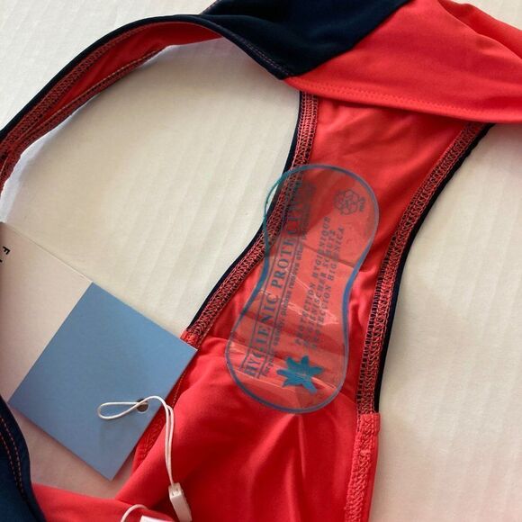 Flagpole NYC Electra 2 Piece Bikini Swimsuit Size XL Navy Pink Color Block - Picture 8 of 12